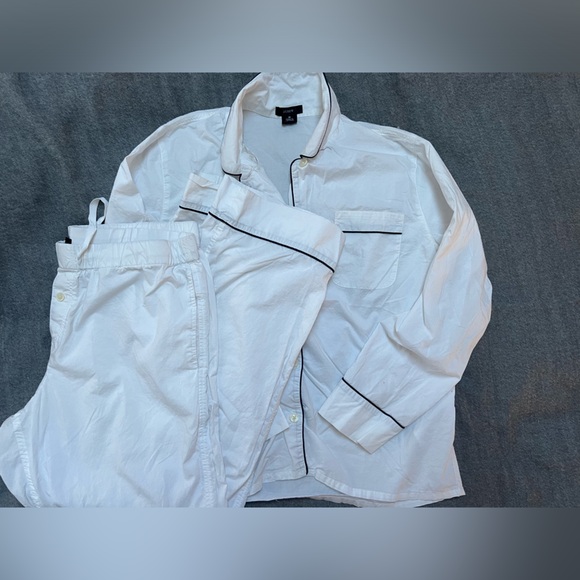 Matching J Crew white pajama set size M - Picture 3 of 6
